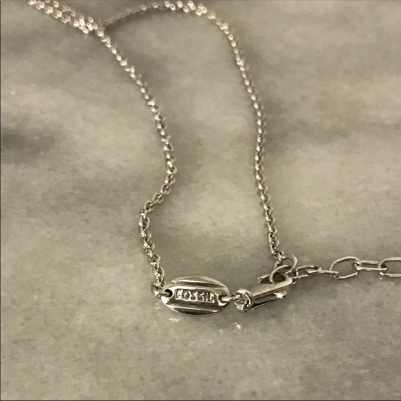 Sterling White Zircon Necklace by Fossil - Picture 5 of 8